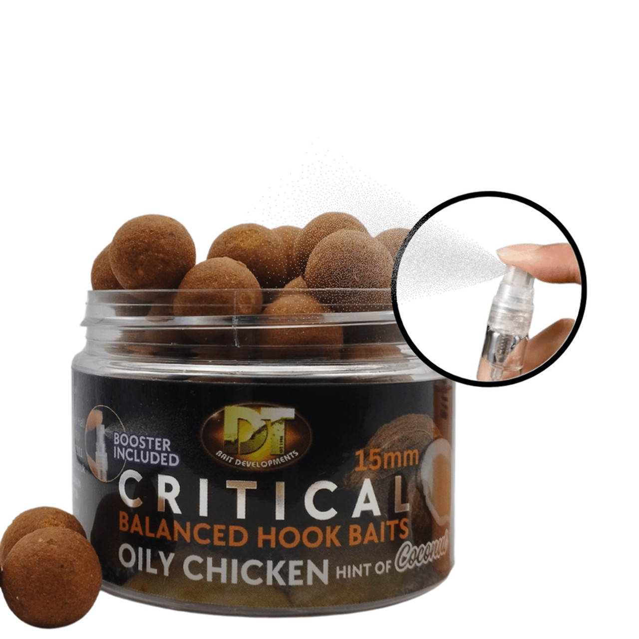 DT Baits Chicken & Coconut Critical Balanced Hook Baits