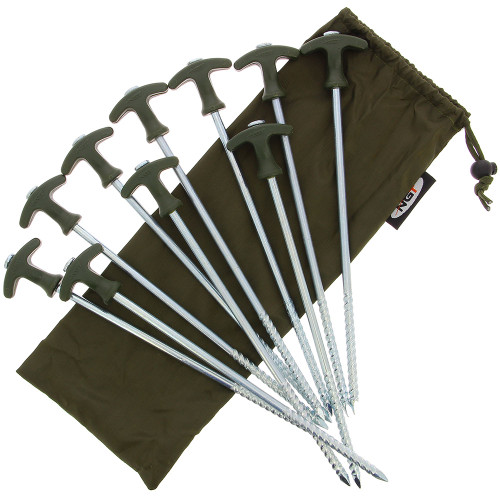 NGT 12″ Bivvy Pegs (Pack of 10)