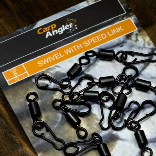 Carp Angler Swivel With Speed Link (size 8 / 10 pcs)