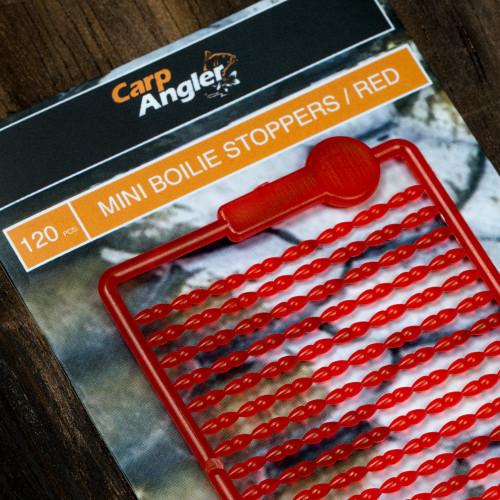 Carp Angler Mini Boilie Stoppers (Red / 120 pcs)