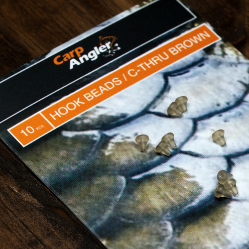 Carp Angler Hook Beads (C-Thru Brown / 10 pcs)