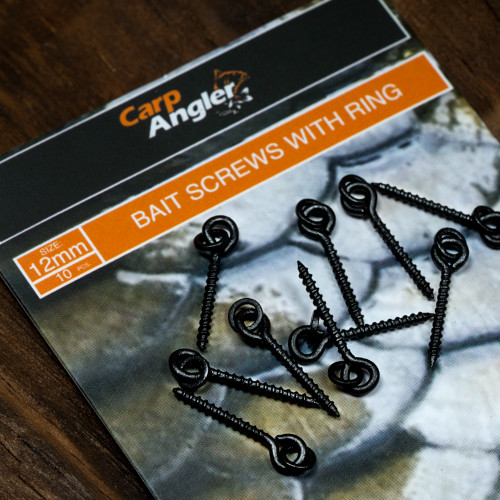 Carp Angler Bait Screws With Ring (12mm / 10 pcs)