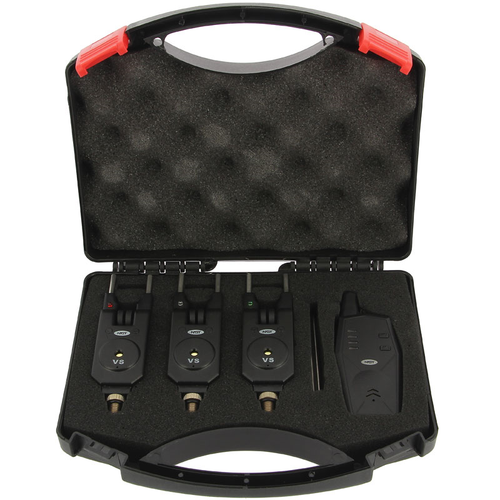 NGT VS Bite Alarm Set w/Receiver & Carry Case (3 Rod Set) NGT VS Bite Alarm Set w/Receiver & Carry Case (3 Rod Set)