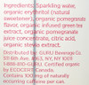 Organic Energy Water Pomegranate Organic Sparkling 12oz