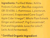 Sparkling Probiotic Drink Lemon Ginger 15.2oz