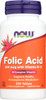 Folic Acid 800mcg + B-12 25mcg - Vegetarian 250 Tablets