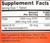 Folic Acid 800mcg + B-12 25mcg - Vegetarian 250 Tablets