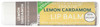 Lemon Cardamom Lip Balm, Org, Vegan Lemon Cardamom Organic And Vegan .25oz