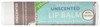 Unscented Lip Balm, Org, Vegan Unscented Organic And Vegan .25oz