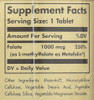 Folate 1000mcg as Metafolin 60 Tablets