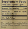 Vitamin D3 Cholecalciferol 5000 IU 120 Vegetable Capsules