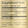 Chromium Picolinate 500mcg 120 Vegetable Capsules