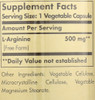 L-Arginine 500mg 250 Vegetable Capsules