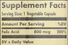 Folic Acid 800mcg 250 Vegetable Capsules