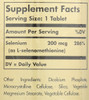 Yeast-Free Selenium 200mcg 250 Tablets