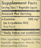L-Cysteine 500mg 90 Vegetable Capsules