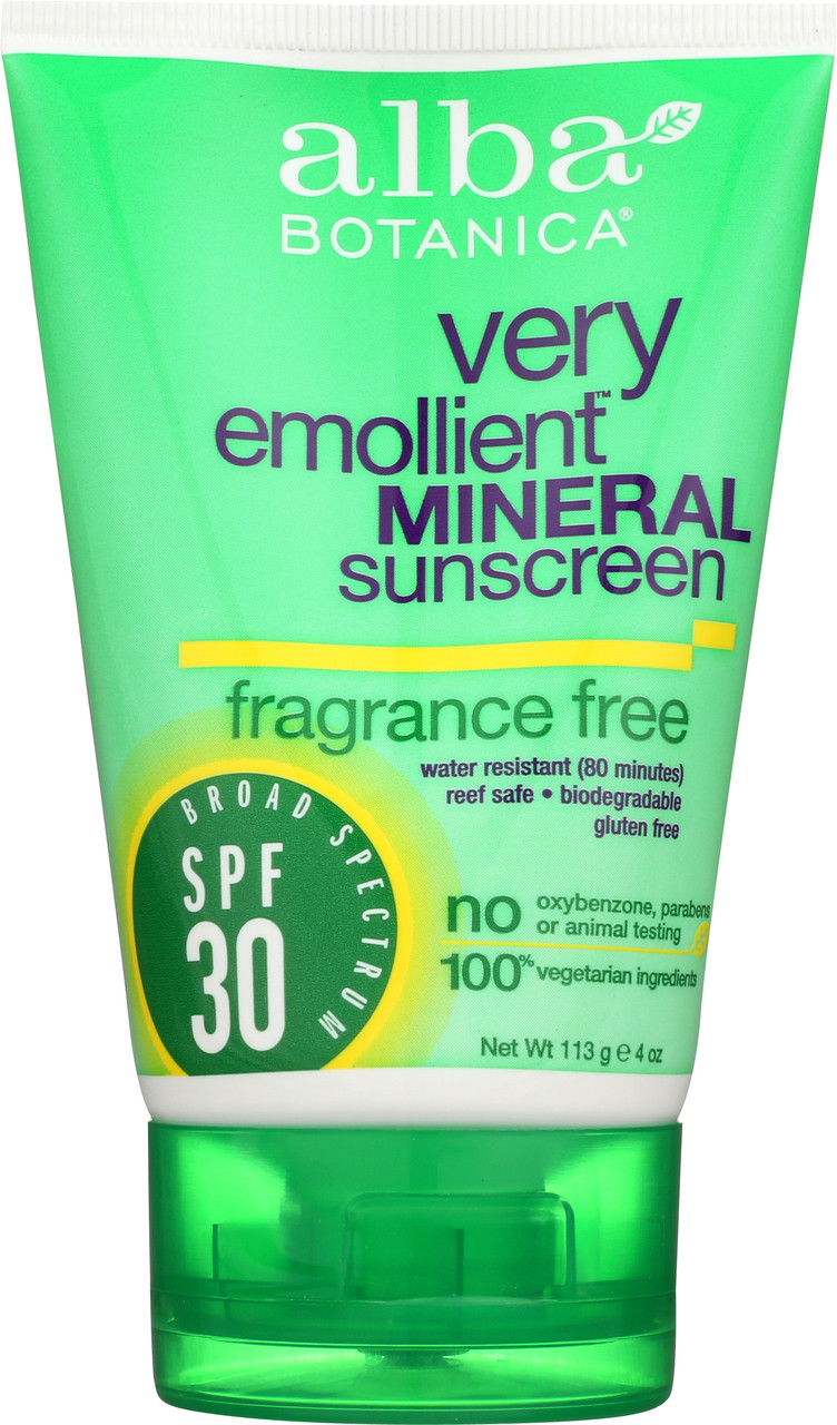 Sunscreen Mineral Frag Free Spf30 Alba Sun Min Spf 30 F.Free 4Oz