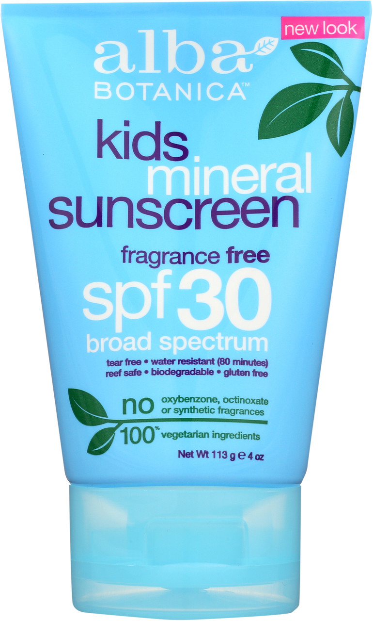 Kid Sunscreen Mineral S Spf30 Alba Sun Min Spf30 Kids 4Oz