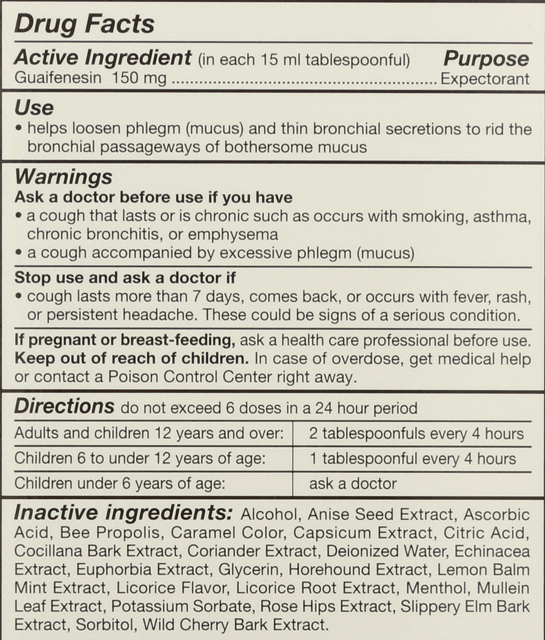 Herbal Expectorant Sugar Free Cherry 4.2 Fl oz 125 Ml