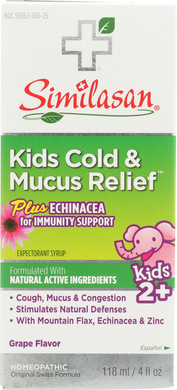 Kids Cold & Mucus Relief Plus Echinacea Syrup Homeopathic