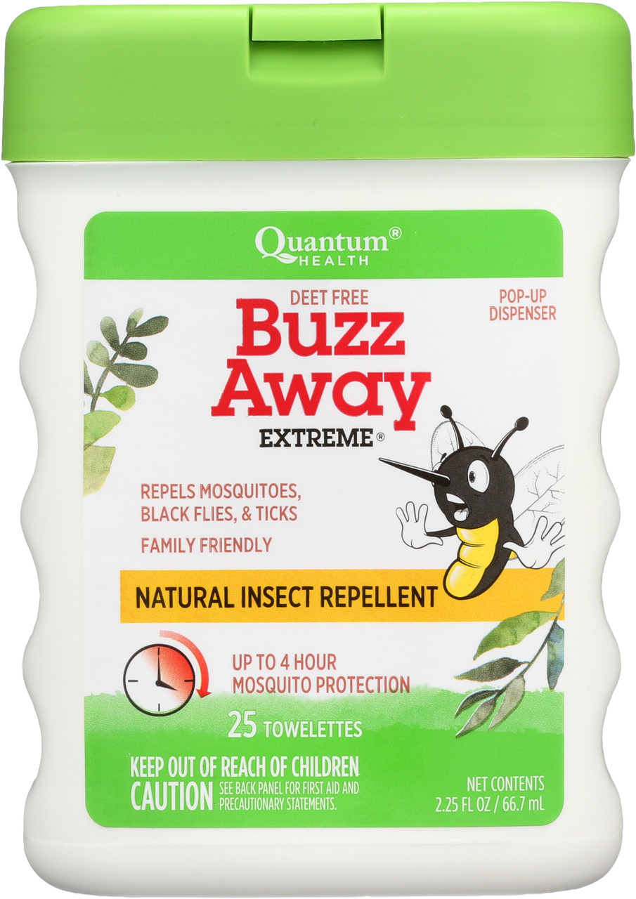 Buzz Away Extreme 25 Ct Towelettes Natural Insect Repellent