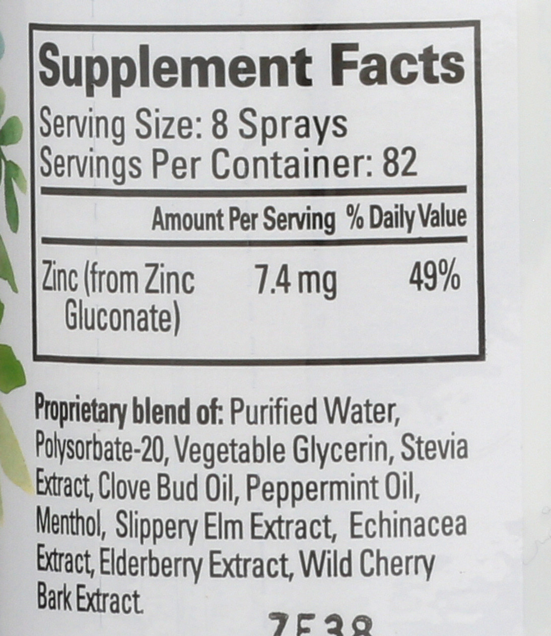 Therazinc Throat Spray Immune Support Peppermint Flavor Throat Spray Zinc Supplement 4 Fl oz 118 Ml