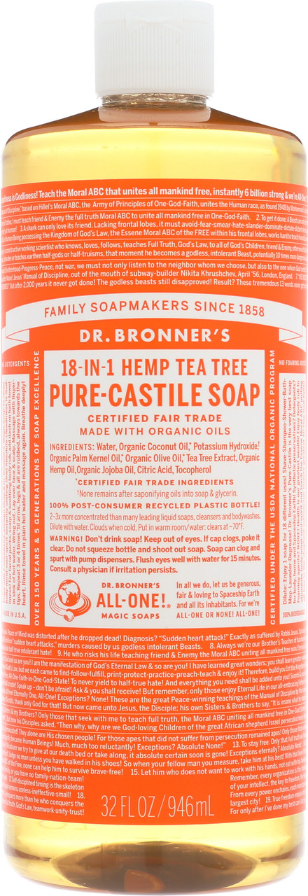 Liquid Soap 18-In-1 Hemp Pure-Castile Soap