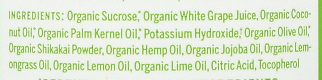 Organic Pump Soap 4-In-1 Sugar Lemongrass Lime 24 Fl oz 710 Ml