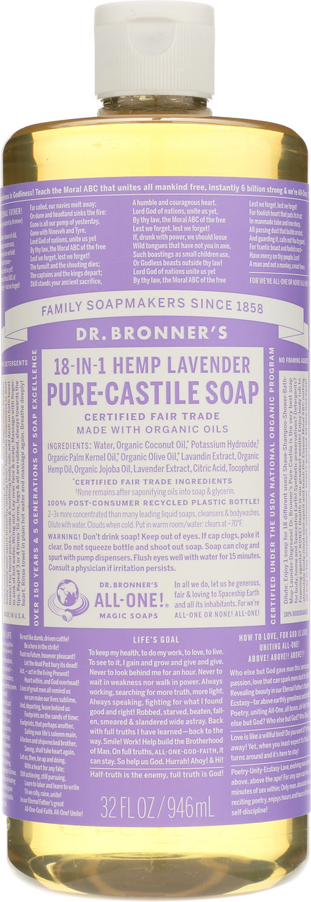 Liquid Soap 18 - In - 1 Hemp Lavender