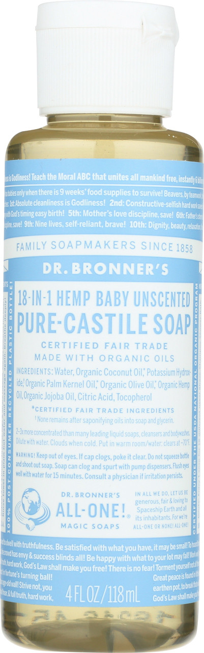Pure-Castile Soap 18-In-1 Baby Unscented