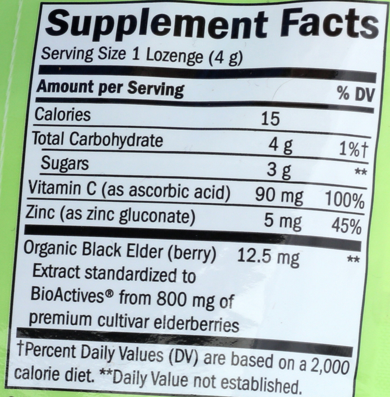 Mint Sambucus Lozenges Immune - Elderberry, Zinc And Vitamin C: Blend Of 12.5 Mg Of Black Elderberry Extract, Plus 5 Mg Of Zinc And 100% Of The Daily Value Of Vitamin C (90 Mg).