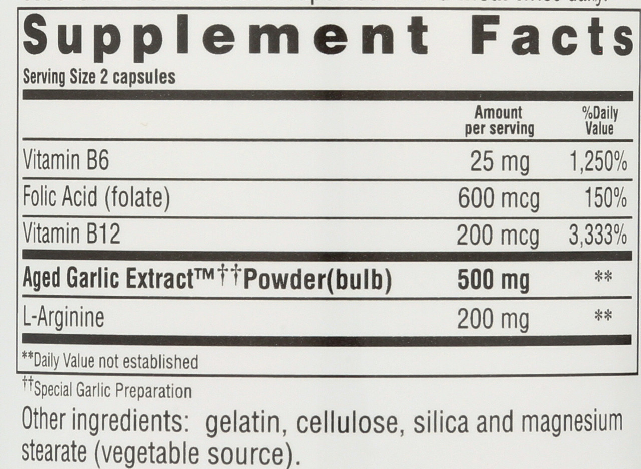 Formula 108 Total Heart Health B6, B12, Folic Acid 100 Capsules
