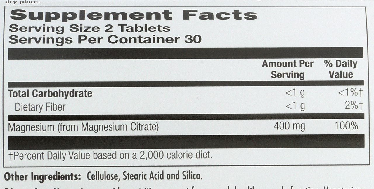 Magnesium Citrate 400 60 Tablet