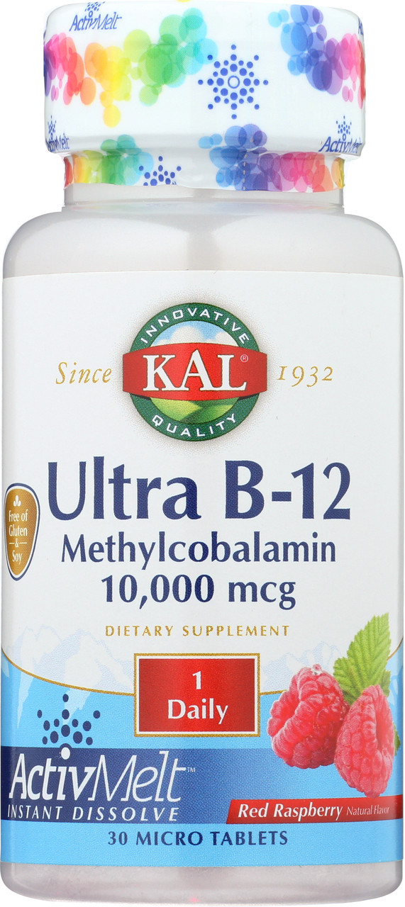 Ultra B-12 Methylcobalamin Activmelt Raspberry 30 Micro Tablets