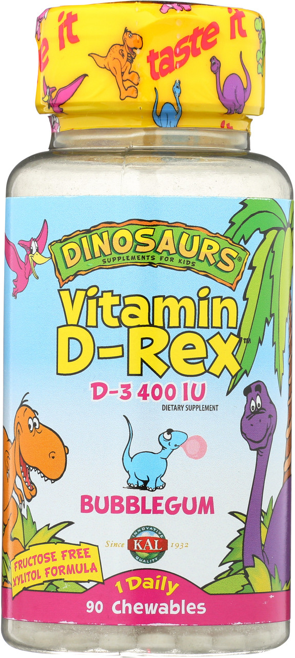 Vitamin D-Rex Bubble Gum 90 Chewables