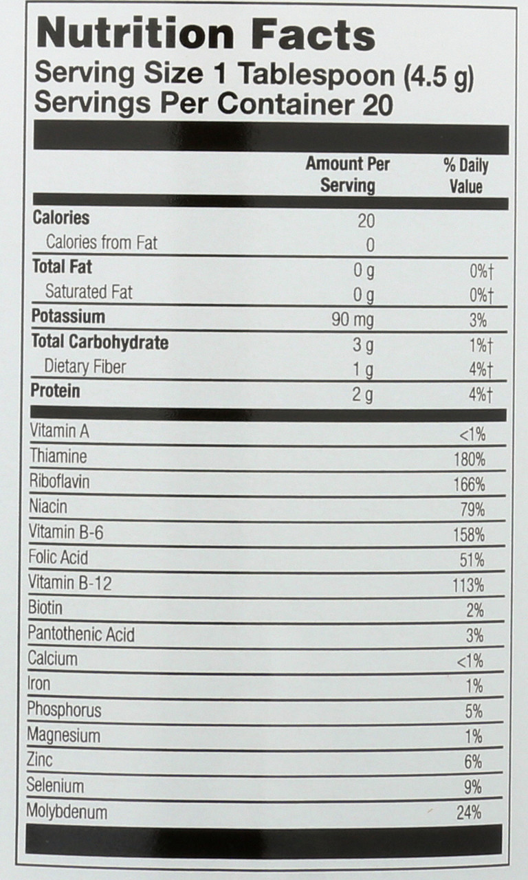 Nutritional Yeast Unflavored 3.1oz 90g