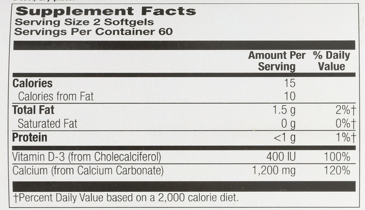 High Potency Soft Calcium Activgels 120 Softgels 1200mg