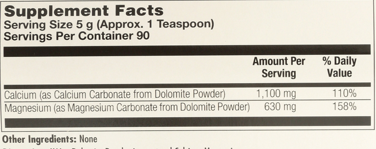 Dolomite Powder Unflavored 16oz 454g