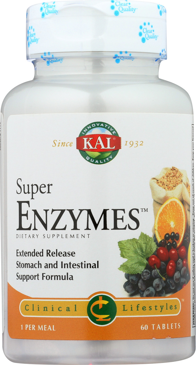 Super Enzymes Stomach & Intestinal Support Formula Extended Release 60 Tablet