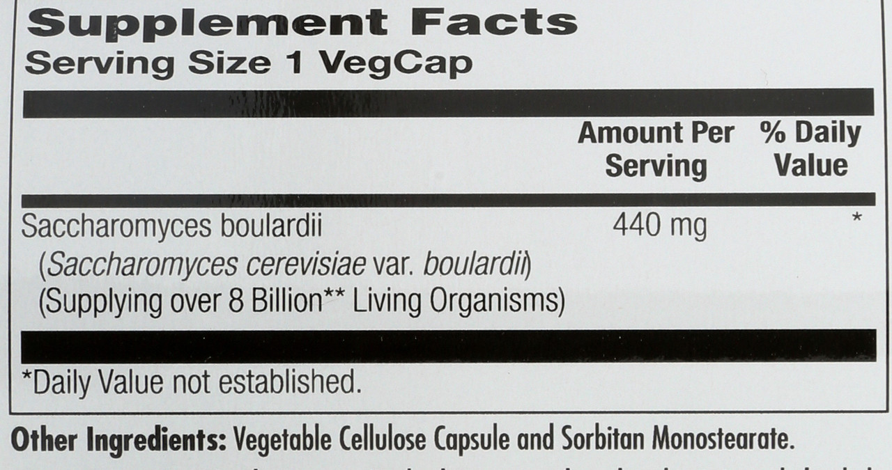 Saccharomyces Boulardii 8 Bil Room Temp Stable 60 Vegetarian Capsules