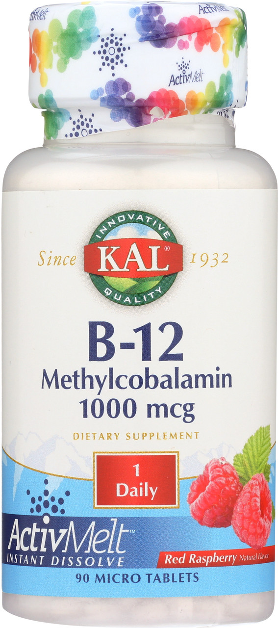 B-12 Methylcobalamin Activmelt Raspberry 90 Micro Tablets