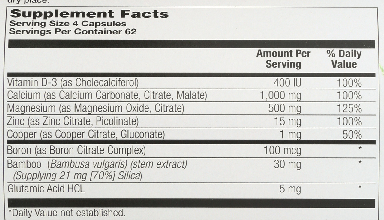 Cal/Mag/Zinc Complex 250 Capsules