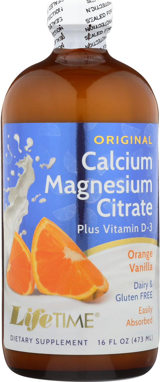 Cal Mag Citrate Phosphorus Free Orange Vanilla 16 Fl oz 473mL