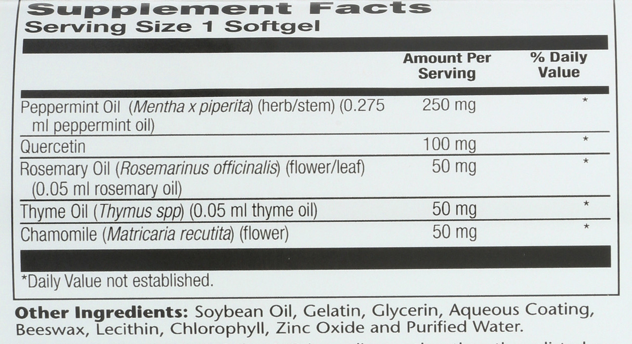 Peppermint Oil, Enteric Coated 60 Softgels