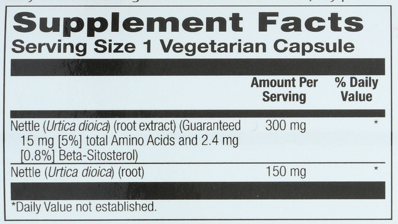 Nettle Root Extract 300mg 60 Vegetarian Capsules