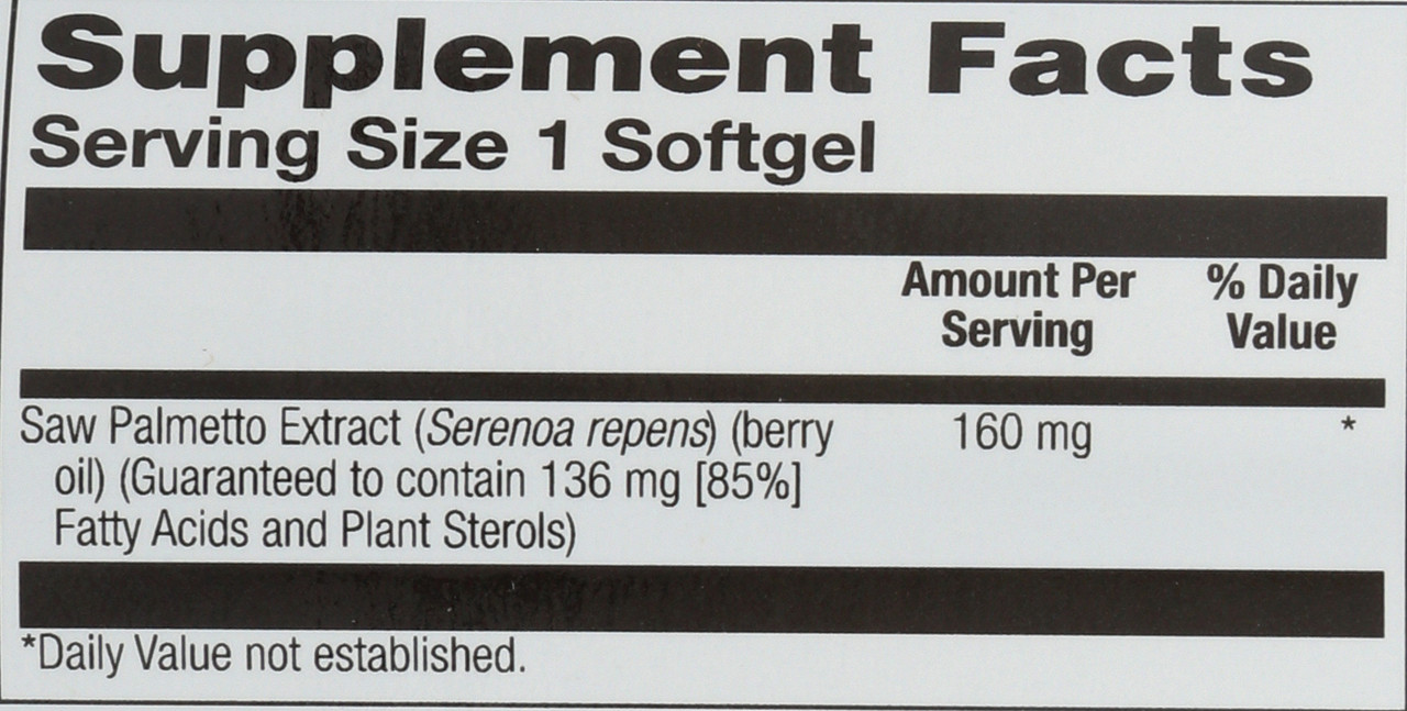 Saw Palmetto Berry Extract 60 Softgels