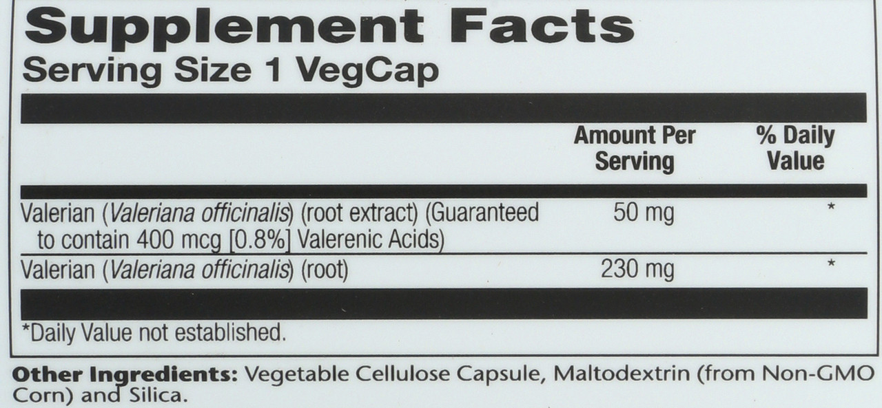 Valerian Root Extract 50mg 60 Vegetarian Capsules