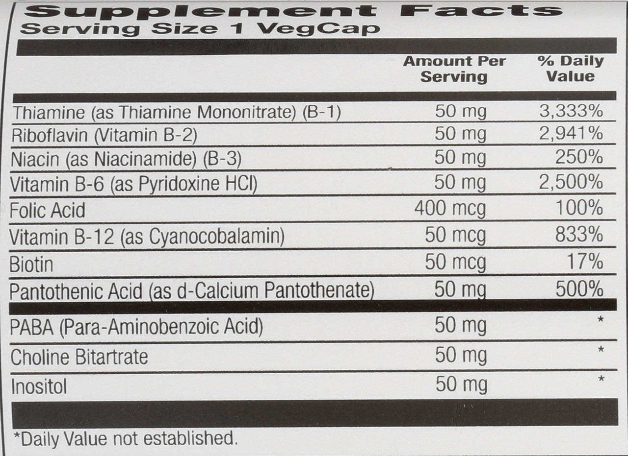 Vitamin B-Complex 50 50 Vegetarian Capsules