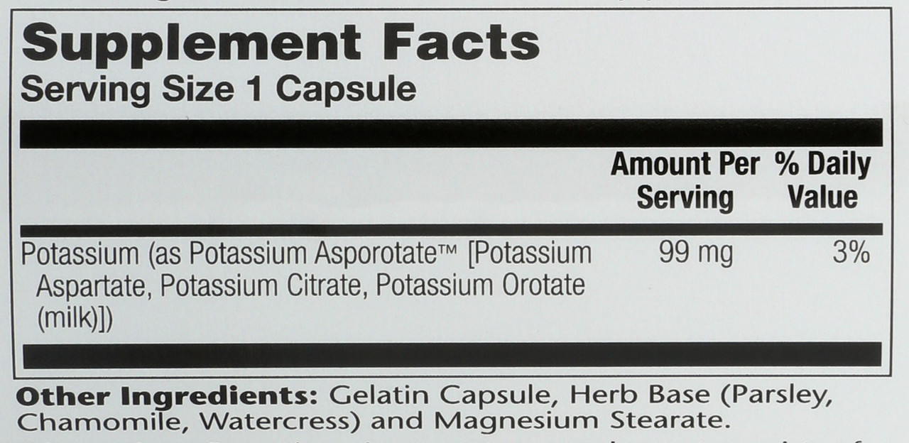 Potassium Asporotate 200 Capsules