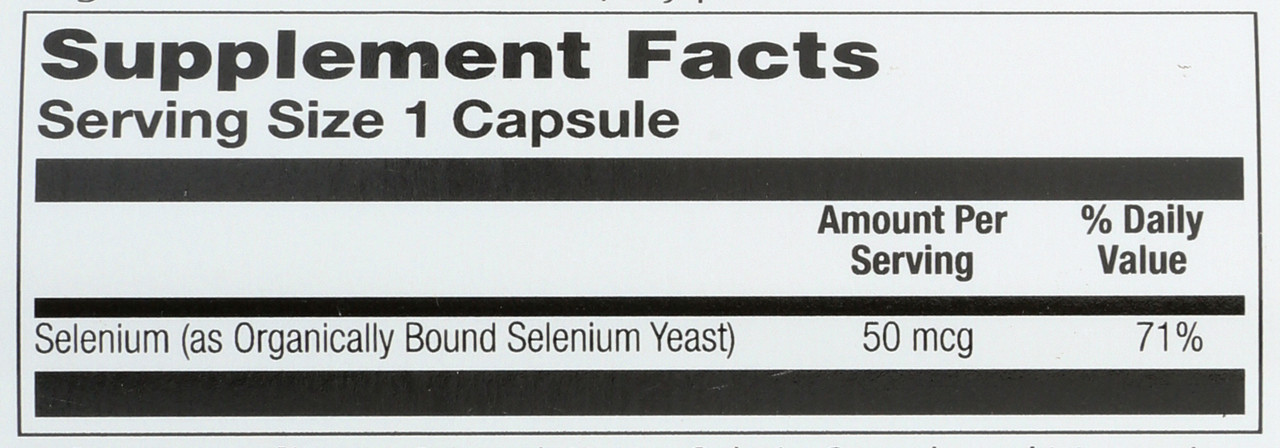 Selenium 50 100 Capsules
